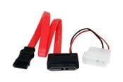 SATA Kabel - StarTech.com Slimline SATA zu SATA mit LP4 Strom Kabel Adapter - SLSATAF12
