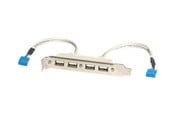 Stromkabel (Intern) - StarTech.com 4 Port USB A Female Slot Plate Adapter - USBPLATE4