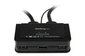 KVM Switches - StarTech.com 2 Port USB HDMI Kabel KVM Switch w/ Audio und Remote Switch - SV211HDUA