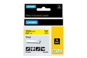 Papier, Fotopapier und Etiketten - DYMO Rhino-Industrie-Vinyletiketten | 19 mm x 5,5 m | schwarz auf gelb | selbstklebendes Schriftband - S0718470