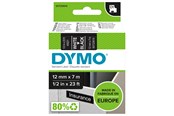 Papier, Fotopapier und Etiketten - DYMO D1-Etikettenband | weiß auf schwarz | 12 mm x 7 m - S0720610