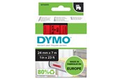 Papier, Fotopapier und Etiketten - DYMO D1-Etikettenband | schwarz auf rot | 24 mm x 7 m - S0720970