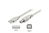 USB Kabel - Pro USB-A <-> USB-B 2.0 - 3m - Grau - 4040849509544