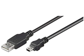 USB Kabel - Pro USB-A <-> USB Mini-B (5-pin) - 3m - Schwarz - 4040849507687