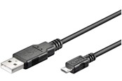 USB Kabel - Pro USB-A <-> USB Micro-B - 1.8m - Schwarz - 4040849931819