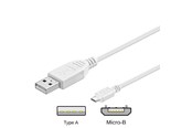 USB Kabel - Pro USB-A <-> USB Micro-B - 3m - Weiß - 4040849961946