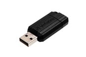 USB-Stick - Verbatim PinStripe - Schwarz - 64GB - USB-Stick - 49065