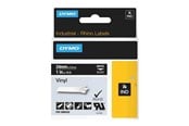 Papier, Fotopapier und Etiketten - DYMO Rhino-Industrie-Vinyletiketten | 24 mm x 5,5 m | weiß auf schwarz | selbstklebendes Schriftband - 1805432