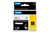 Papier, Fotopapier und Etiketten - DYMO Rhino Industrie Permanente Polyesteretiketten | 6 mm x 5,5 m | Schwarz auf Weiß - 1805442