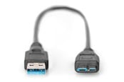 USB Kabel - DIGITUS USB-A to USB Micro-B - 0.25m - AK-300117-003-S