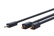Audio Kabel - ClickTronic MiniJack - 2xRCA Cas. - 1m - 4040849704659