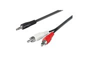 Audio Kabel - Pro MiniJack - 2xRCA - Schwarz - 20m - 4040849507793