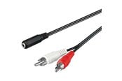 Audio Kabel - Pro MiniJack (F) - 2xRCA (M) - 0.20m - 4040849500923