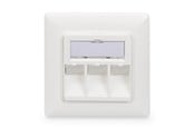 Netzwerkzubehör - DIGITUS 3-Port Faceplate for Keystones - DN-93821