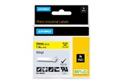 Papier, Fotopapier und Etiketten - DYMO Rhino-Industrie-Vinyletiketten | 24 mm x 5,5 m | schwarz auf gelb | selbstklebendes Schriftband - 1805431