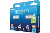 Batterien und Akkus - Panasonic eneloop BK-KJMCDE44E - Battery - (4 AA batteries 4 AAA batteries) 8 x AA / AAA - NiMH - ( rechargeable ) - BK-KJMCDE44E