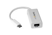 Netzwerkadapter (Netzkarte, Druckserver, u.s.w.) - StarTech.com US1GC30W USB-C to Gigabit Ethernet Adapter White Thunderbolt 3 Compatible - US1GC30W
