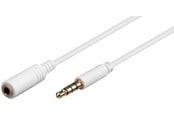 Audio Kabel - Pro MiniJack 3.5mm Ext. 4P - Wh - 1m - 4040849623608