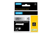 Papier, Fotopapier und Etiketten - DYMO Rhino Industrie Permanente Polyesteretiketten | 6 mm x 5,5 m | Schwarz auf Metallic - 18487