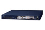 Switches - PLANET GS-4210-24P2S 24-Port 10/100/1000T 802.3at PoE + 2-Port 100/1000X SFP Managed Switch - GS-4210-24P2S