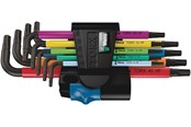 Handwerkzeuge - Wera 967 SL/9 TORX® HF Multicolour Winkelschlüsselsatz mit Haltefunktion, 9-teilig - 05024179001