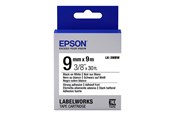 Papier, Fotopapier und Etiketten - Epson LK-3WBW Label Cartridge Strong Adhesive Black/White 9mm (9m) - C53S653007