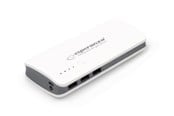 Powerbank (Akku) - Esperanza POWER BANK RADIUM 8000MAH WHITE/GRAY Powerbank (Akku) - Weiß - 8000 mAh - EMP106WE
