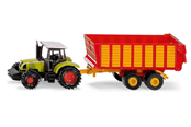 Spielzeugauto - SIKU 1650 Claas Tractor with Silage Wagon 1:72 - 541671