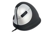 Maus - R-Go Tools R-Go HE Mouse Vertical Mouse Medium Left - Ergonomische Maus (Silber) - RGOHELE