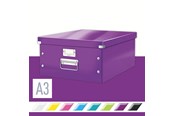 Archivierung und Aufbewahrung - Leitz Click & Store WOW Aufbewahrungs- und Transportbox Groß (Für A3) Violett - 60450062