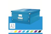 Archivierung und Aufbewahrung - Leitz Click & Store WOW Aufbewahrungs- und Transportbox Groß (Für A3) Blau - 60450036