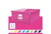 Archivierung und Aufbewahrung - Leitz Click & Store WOW Aufbewahrungs- und Transportbox Groß (Für A3) Pink - 60450023