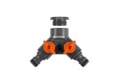Gartenbewässerung - Gardena Twin-Tap Connector 26,5 mm (G 3/4") / 21 mm (G 1/2") - 0936-20