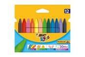 Utensilien zum Schreiben und Zeichnen - BIC Kids Plastidecor Triangle Dreikant-Wachsmalkreiden – Farblich sortiert, 12er Packung - 829773