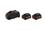 Akkus & Ladegeräte - Bosch Professional BATTERISÆT 18 V-LI 2X5AH M/LADER KARTON - 1600A00B8J