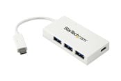 USB-Hubs - StarTech.com USB-C Hub 4-Port USB-Hubs - USB 3.0 - 4 - Weiß - HB30C3A1CFBW