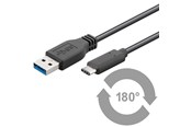 USB Kabel - Pro USB-A <-> USB-C - 0.15m - USB 3.0 - Schwarz - PUSB3.2G1-AC-BLK-0.15M
