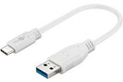 USB Kabel - Pro USB-A <-> USB-C - 0.2m - USB 3.0 - Weiß - PUSB3.2G1-AC-WHT-0.2M
