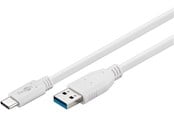 USB Kabel - Pro USB-A <-> USB-C - 1m - USB 3.0 - Weiß - PUSB3.2G1-AC-WHT-1M