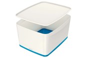 Archivierung und Aufbewahrung - Leitz MyBox WOW Groß mit Deckel, Aufbewahrungsbox Blau - 52161036