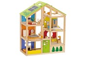 Holzspielzeug - Hape Wooden 4 seasons Dollhouse with furniture - 5682