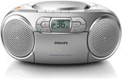 DAB, Netzwerk und Radiowecker - Philips AZ127 - boombox - CD Cassette - FM - Stereo - Silber - AZ127/12