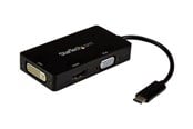 Display Kabel - StarTech.com USB-C Multiport Adapter - 3-in-1 USB C to HDMI DVI or VGA - ekstern videoadapter - CDPVGDVHDBP