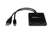 Video Audio Switcher - StarTech.com Mini DisplayPort to DP Multi Monitor Splitter - 2-Port MST Hub - videosplitter - 2 porte - MSTMDP122DP