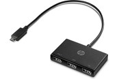 USB-Hubs - HP USB-C to USB-A USB-Hubs - USB 3.0 - 3 - Schwarz - Z6A00AA