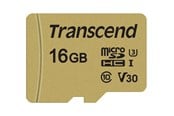 Speicherkarten - Transcend 500S microSDHC UHS-3 - 16GB - TS16GUSD500S