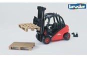 Spielzeugauto - Bruder Linde fork lift H30D with 2 pallets - 02511