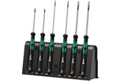 Schraub/Bohrmaschinen - Wera 2035/6 A Elektroniker-Schraubendrehersatz + Rack, 6-teilig - 05118150001