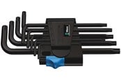 Handwerkzeuge  - Wera 967 L/9 TORX® HF Winkelschlüsselsatz mit Haltefunktion, BlackLaser, 9-teilig - 5024244001