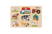 Holzspielzeug - Goki Wooden Bubble Puzzle Farm - 57908